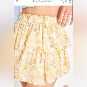 Ruffle mini skirt loveshackfancy